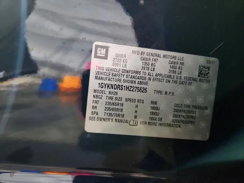 2017 CADILLAC XT5 LUXURY  