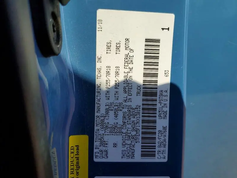 2019 TOYOTA TUNDRA CREWMAX SR5  