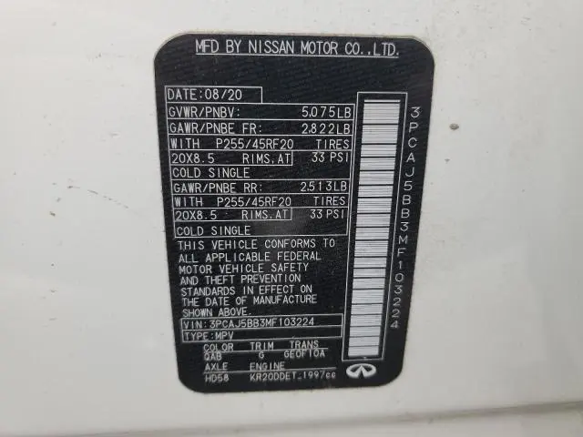 2021 INFINITI QX50 LUXE  