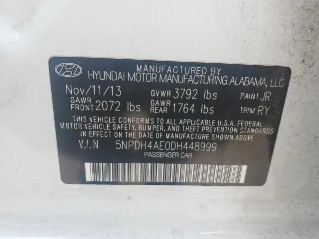 2013 HYUNDAI ELANTRA GLS  