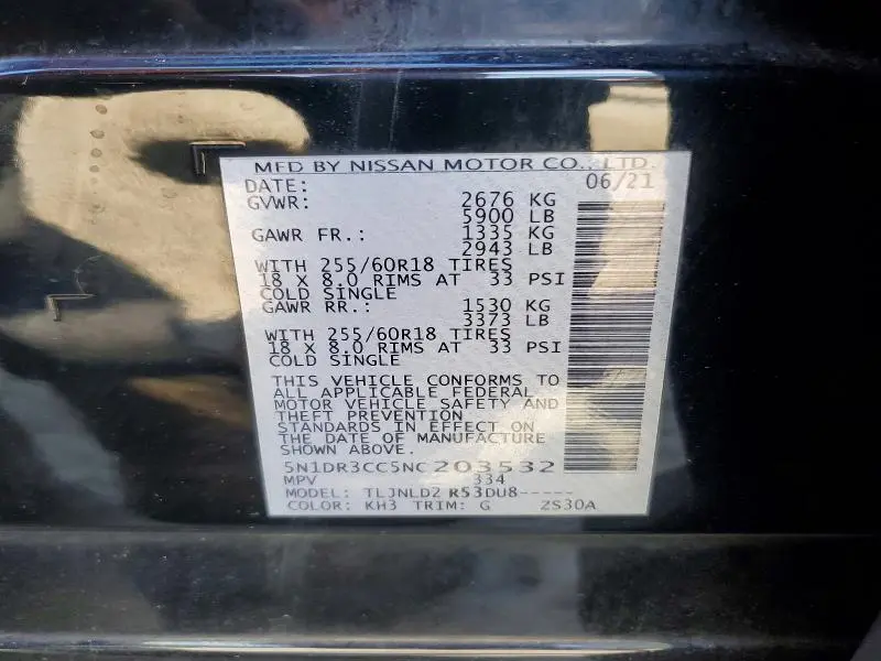 2022 NISSAN PATHFINDER SL  