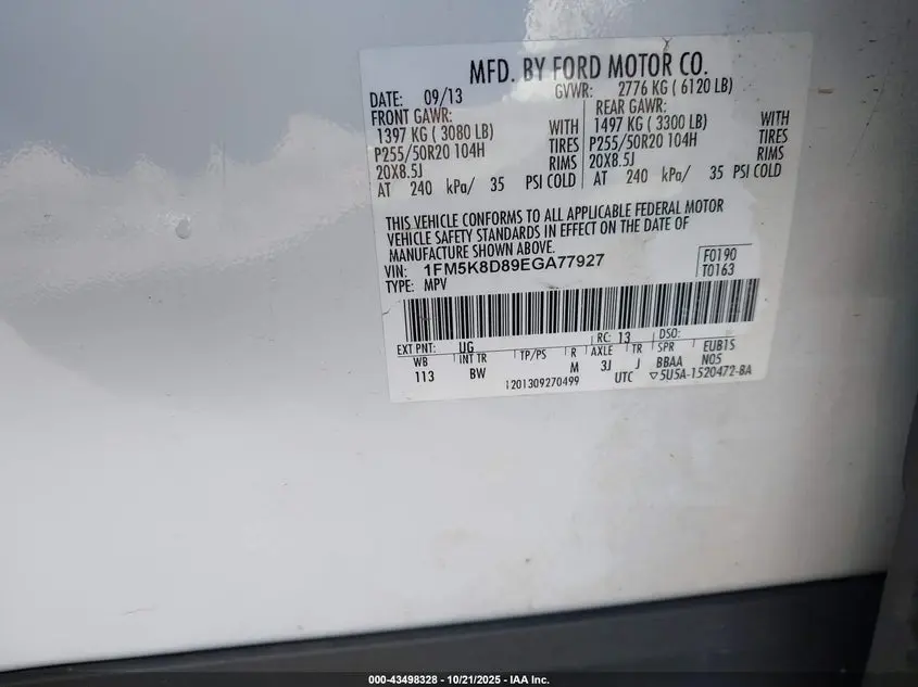 2014 FORD EXPLORER XLT