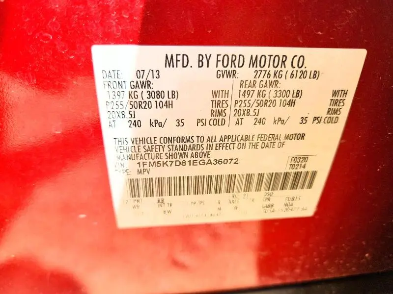 2014 FORD EXPLORER XLT  