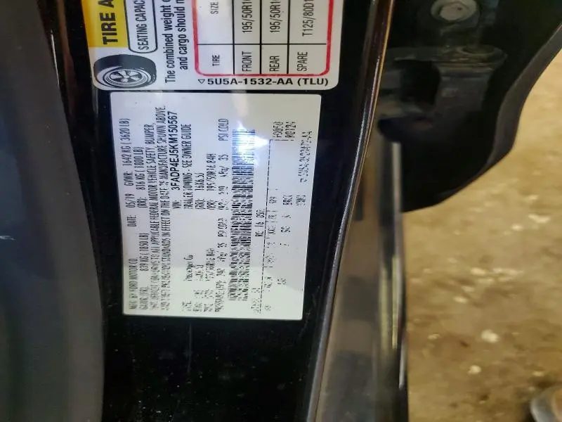 2019 FORD FIESTA SE  