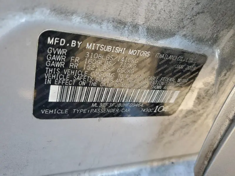 2018 MITSUBISHI MIRAGE G4 ES  