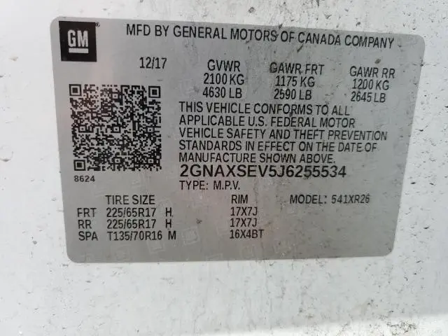 2018 CHEVROLET EQUINOX LT  