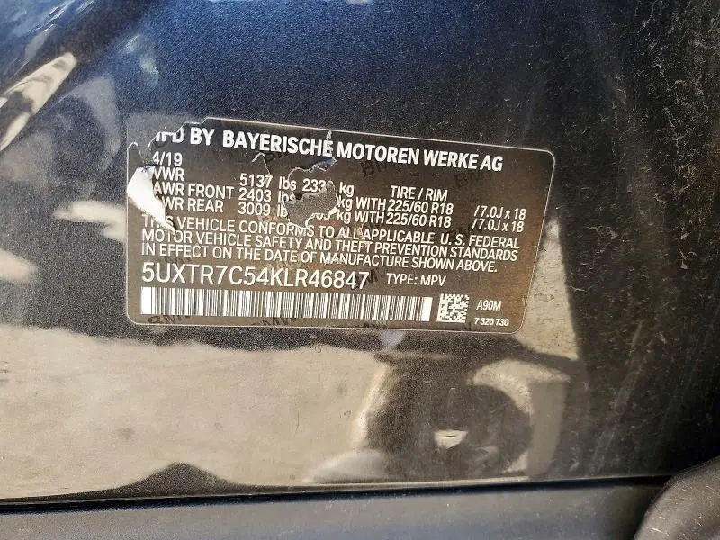 2019 BMW X3 SDRIVE30I  