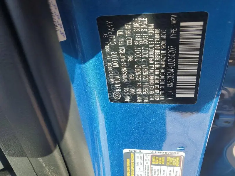 2020 HYUNDAI TUCSON LIMITED  