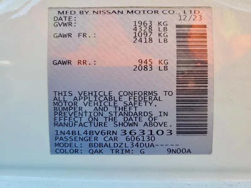 2024 NISSAN ALTIMA S  