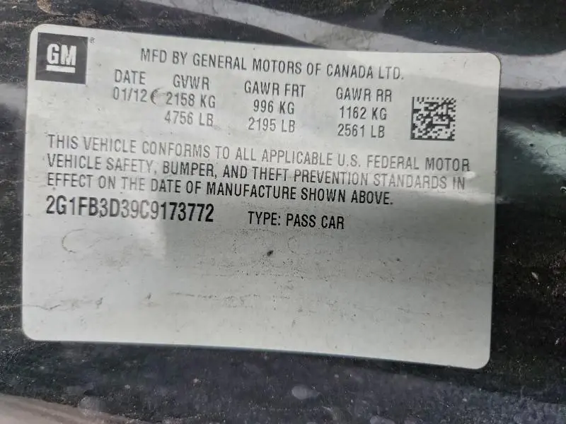 2012 CHEVROLET CAMARO LT  