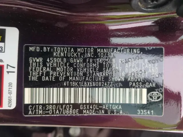 2014 TOYOTA AVALON BASE  