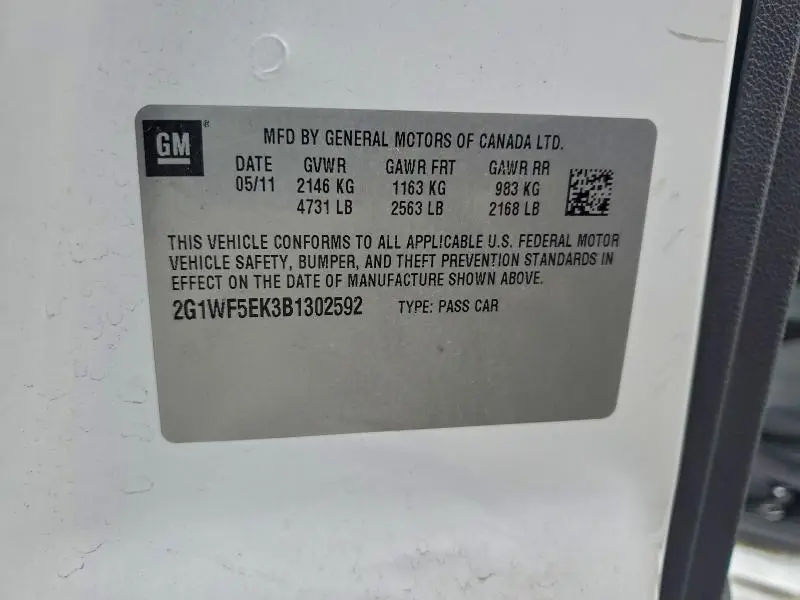 2011 CHEVROLET IMPALA LS  