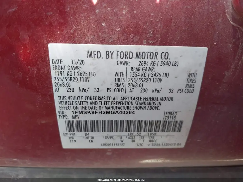 2021 FORD EXPLORER LIMITED