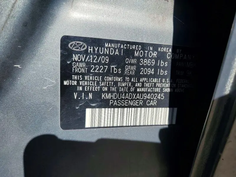 2010 HYUNDAI ELANTRA GLS  