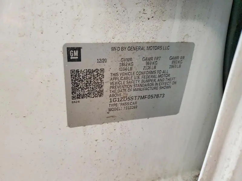 2021 CHEVROLET MALIBU LT  