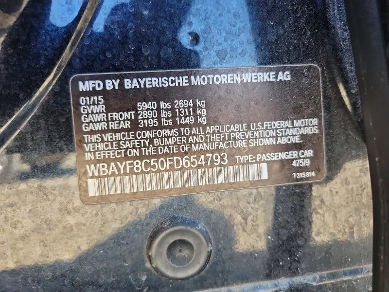 2015 BMW 750 LXI  
