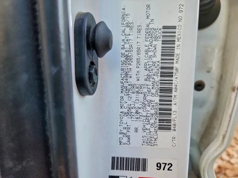 2015 TOYOTA TACOMA DOUBLE CAB  