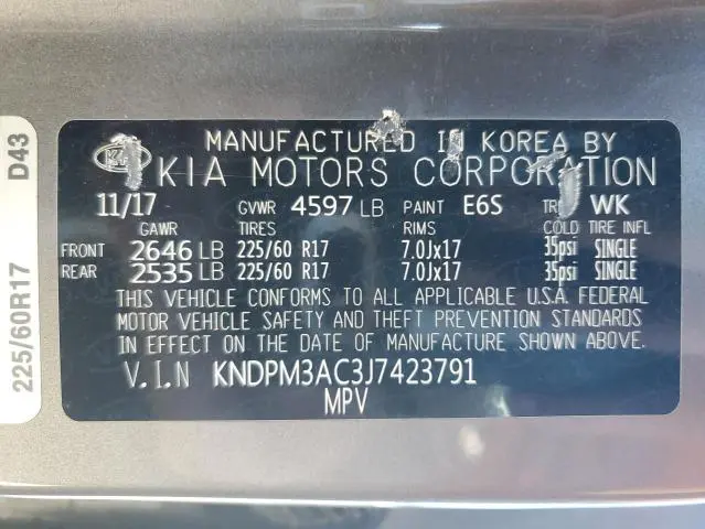 2018 KIA SPORTAGE LX  