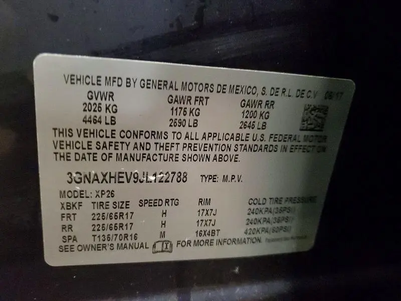 2018 CHEVROLET EQUINOX LS  