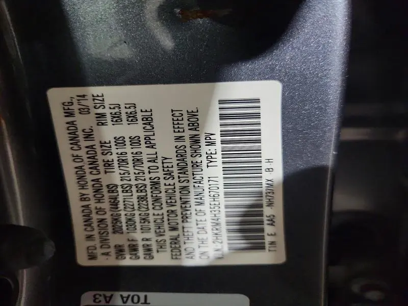 2014 HONDA CR-V LX  