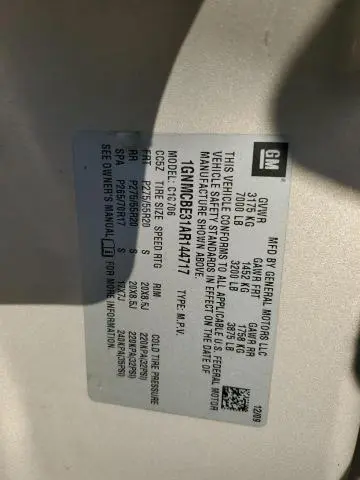 2010 CHEVROLET TAHOE C1500 LT