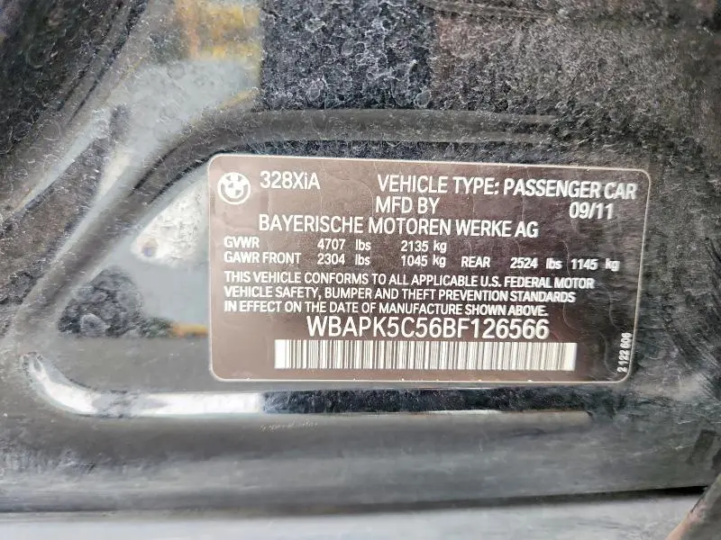 2011 BMW 328 XI SULEV  
