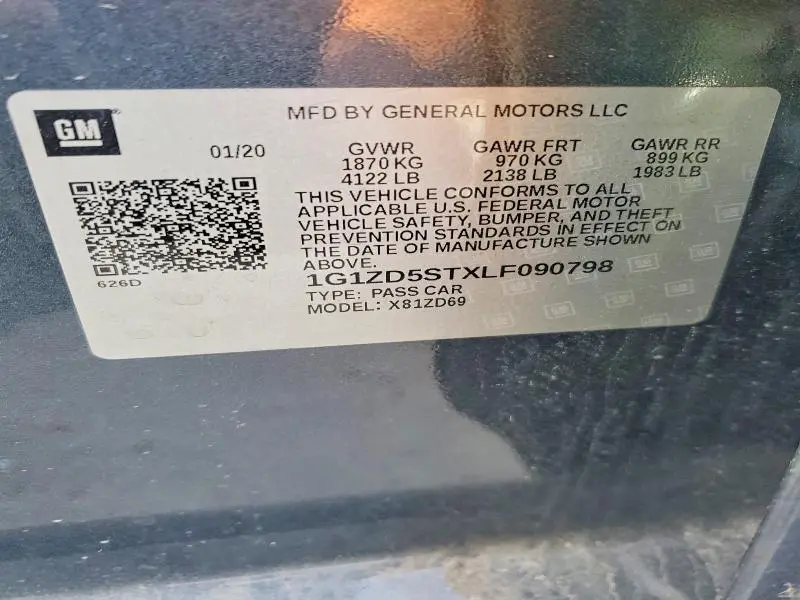 2020 CHEVROLET MALIBU LT  