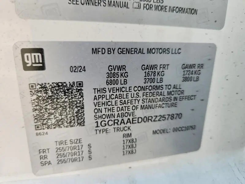 2024 CHEVROLET SILVERADO C1500  