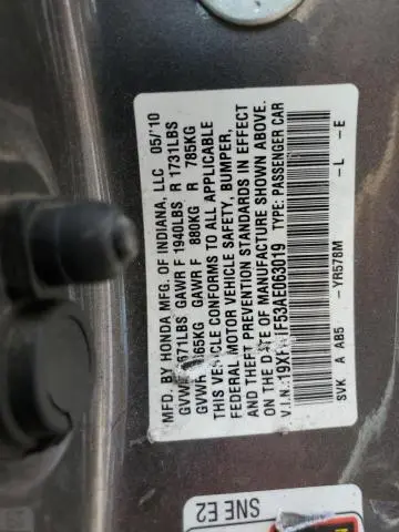 2010 HONDA CIVIC LX  