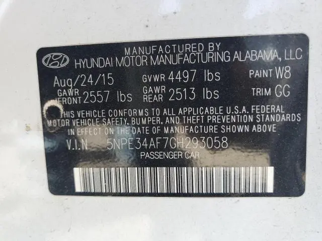 2016 HYUNDAI SONATA SPORT