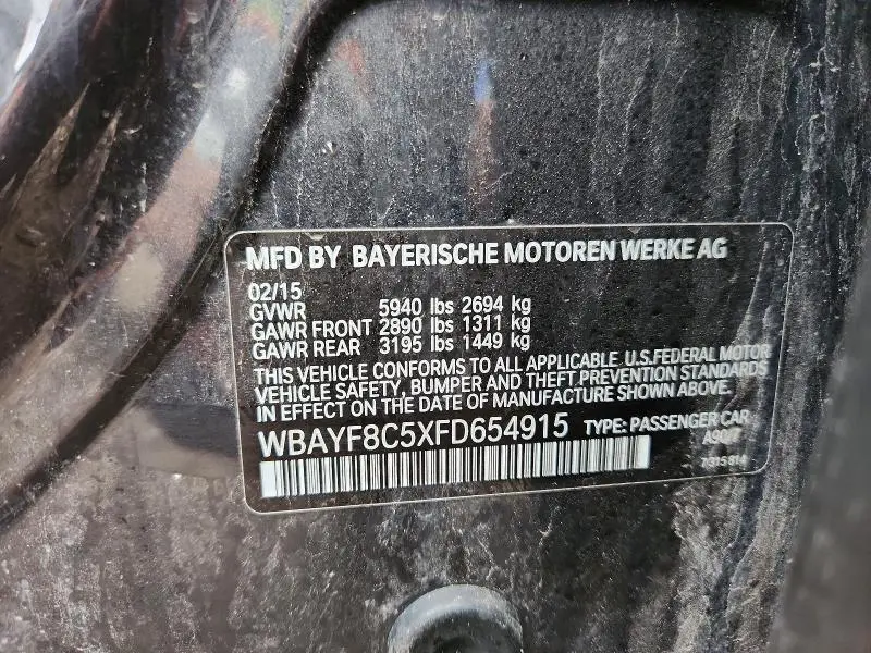 2015 BMW 750 LXI  
