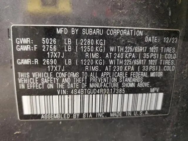 2024 SUBARU OUTBACK WILDERNESS  