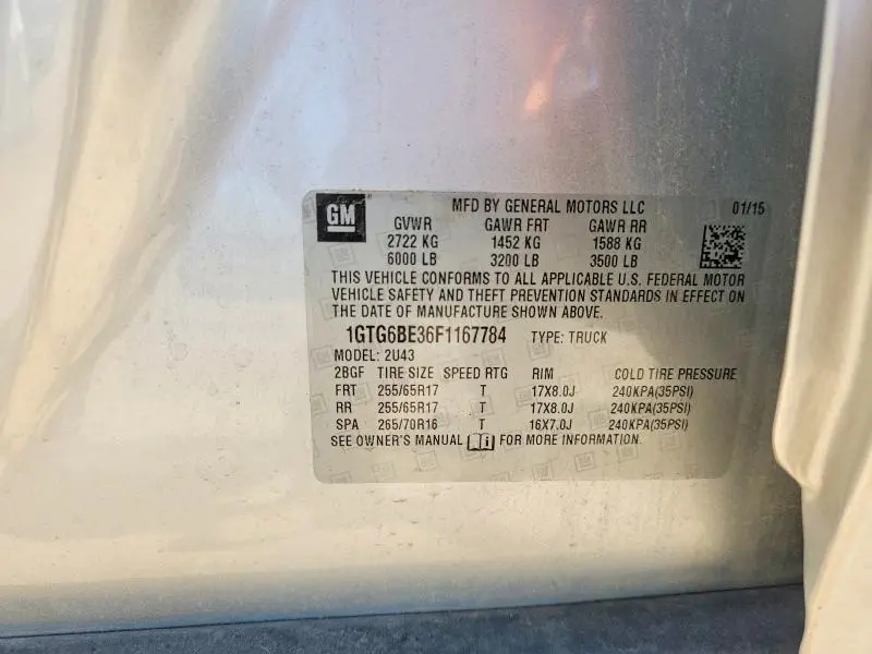 2015 GMC CANYON SLE  