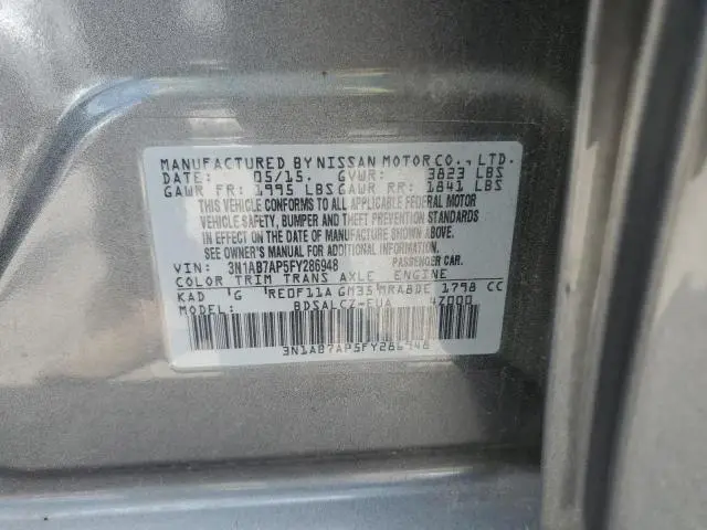 2015 NISSAN SENTRA S  