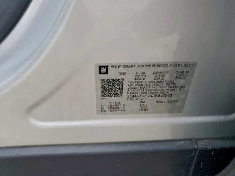 2018 CHEVROLET EQUINOX LT  