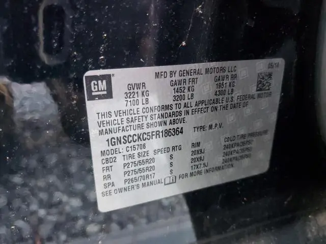 2015 CHEVROLET TAHOE C1500 LTZ  