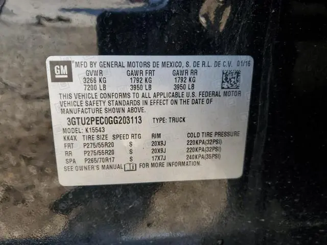 2016 GMC SIERRA K1500 DENALI  