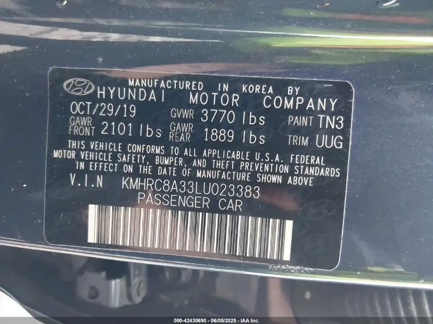 2020 HYUNDAI VENUE DENIM