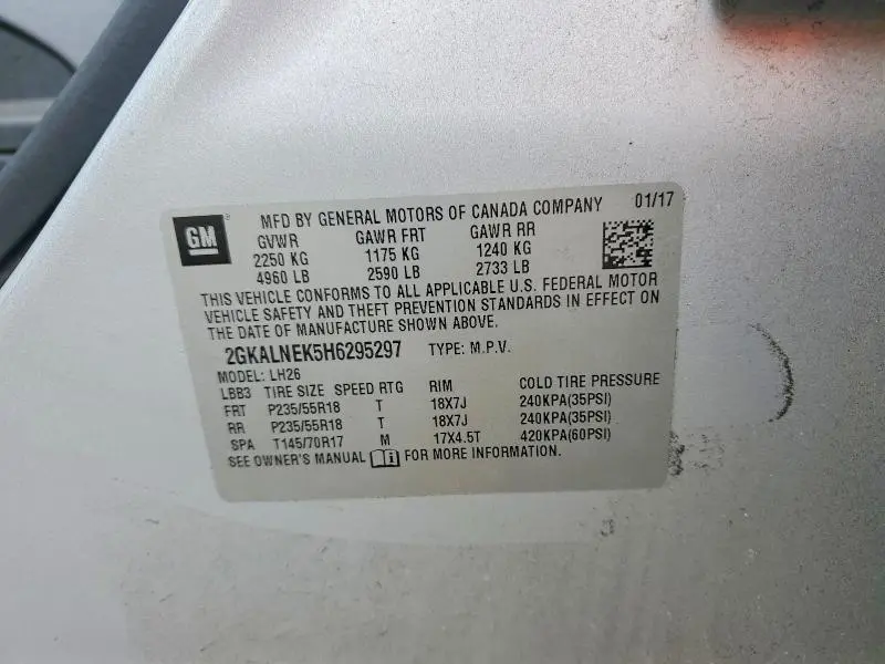 2017 GMC TERRAIN SLE  