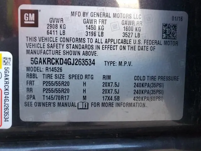 2016 BUICK ENCLAVE