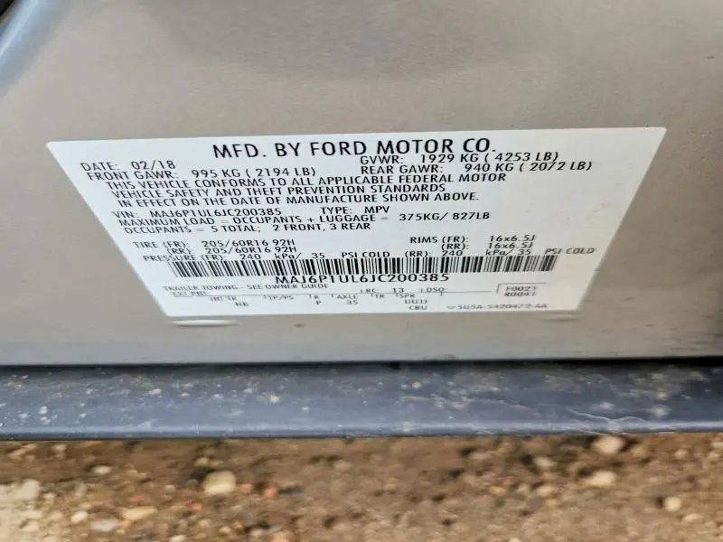 2018 FORD ECOSPORT SE  