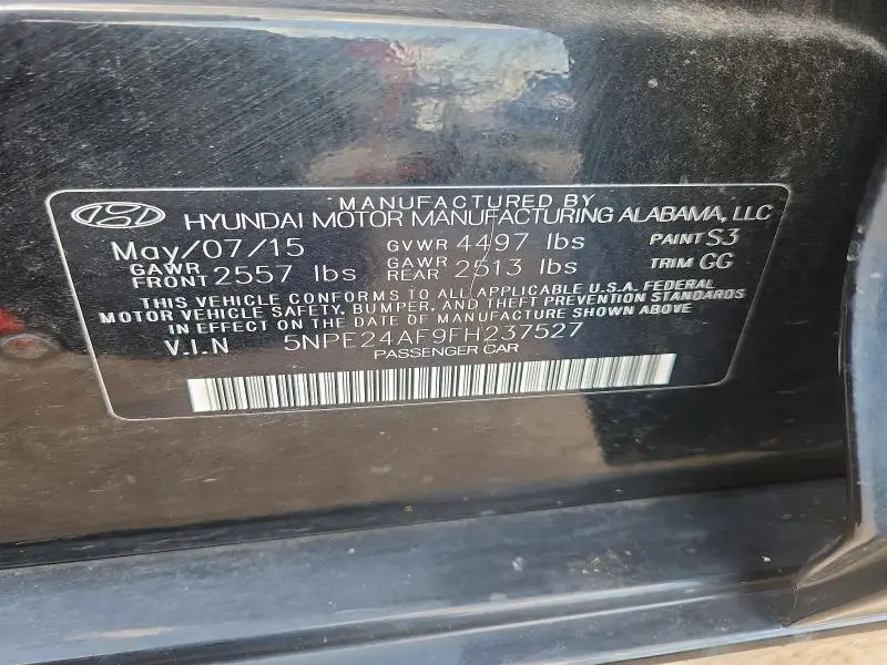 2015 HYUNDAI SONATA SE  