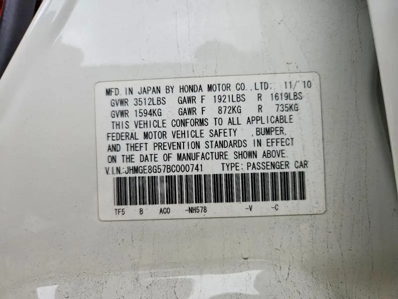 2011 HONDA FIT SPORT  