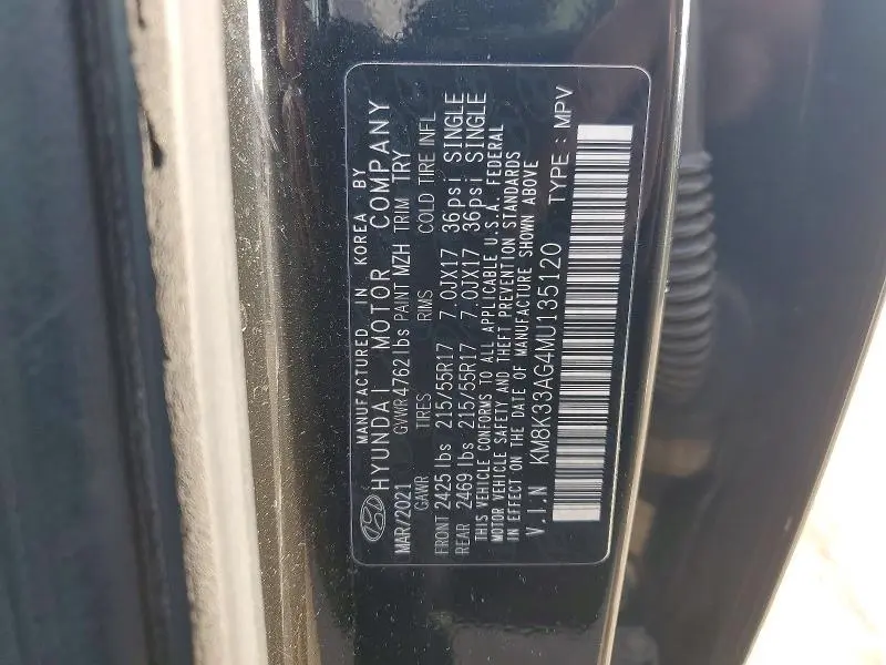 2021 HYUNDAI KONA LIMITED  