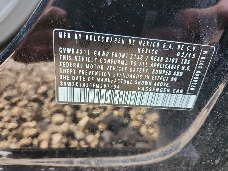 2015 VOLKSWAGEN JETTA BASE  