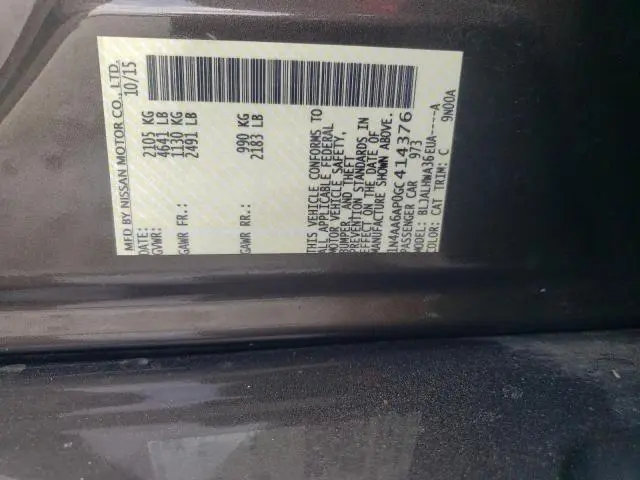 2016 NISSAN MAXIMA 3.5S  