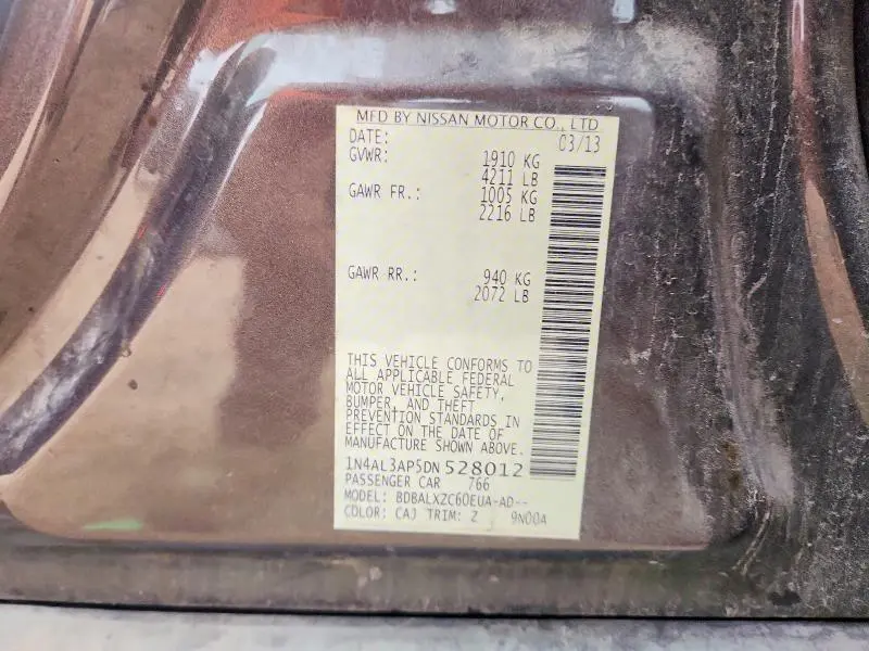 2013 NISSAN ALTIMA 2.5  