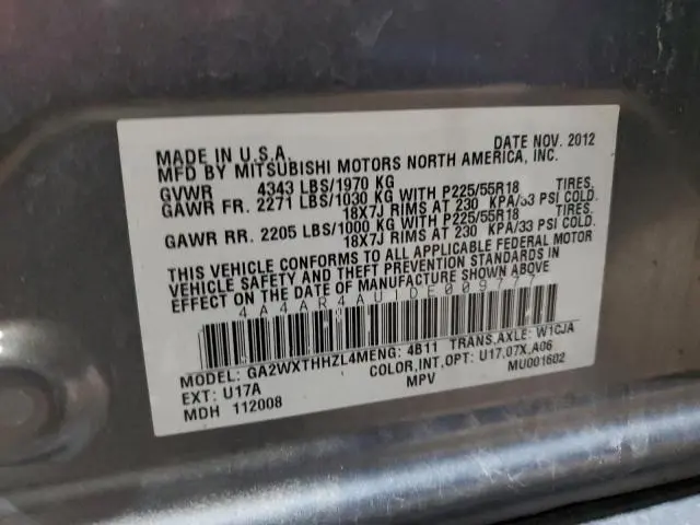 2013 MITSUBISHI OUTLANDER SPORT SE