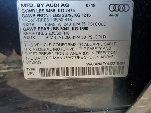 2018 AUDI Q5 PREMIUM  