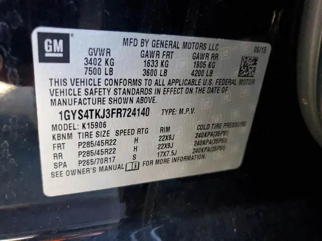 2015 CADILLAC ESCALADE ESV PREMIUM  